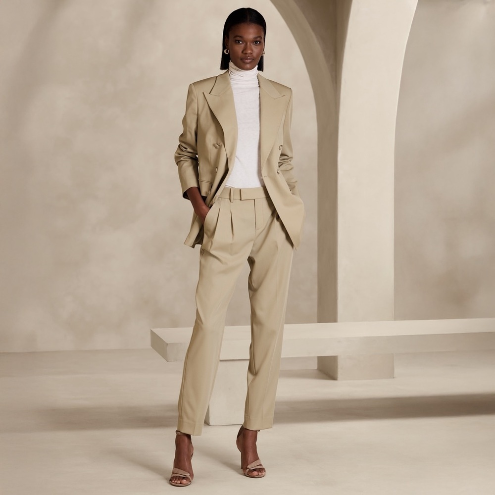 Banana Republic - Vasto Pleated Italian Wool Pant - Tan